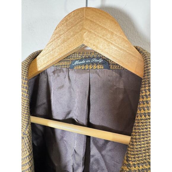 Ing Loro Piana & C Mens Blazer Tweed 3 Button 100% Cashmere Tweed Plaid 46 Italy - Picture 3 of 8